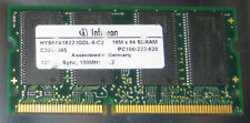 128MB Infineon SDRAM 100MHz PC-100 SO-DIMM 144 poli CL2 HYS64V16220GDL-8-C2