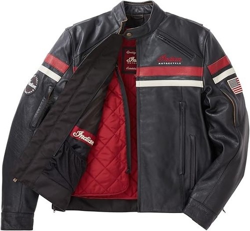 Giacca pelle moto uomo - , indiana