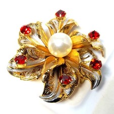 Spilla vintage finto fiore