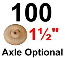 Ruote in legno 100 - 1 1/2" -