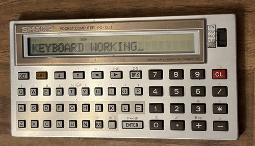 Sharp 1251 pocket computer - sharp, pc-1251