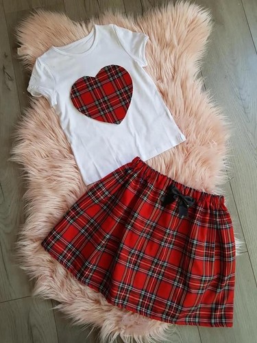 Gonna quadri tartan rosso - gonna, a