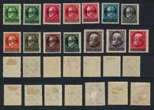 Bavarian stamps optd - , 'sarre'