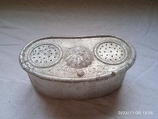 Antica Scatola porta Esche In  Alluminio Inizi Secolo Scorso. 