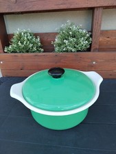 Pentola Verde Smaltata Tonda Arredo Colore Vintage anni 50-60