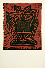 Pablo PICASSO "Exposition Ceramique Vallauris ..." 1959 Original linocut Lim. ed