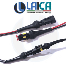 CONNETTORE 2 POLI VIE TENUTA STAGNA MASCHIO FEMMINA AMP SUPERSEAL CABLATO 1 PZ