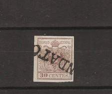 Lombardo veneto 30 cent raccomandato 12 pt