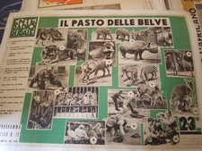 manifesto poster pubblicitario ente radio rurale pasto belve illustrato epoca'35