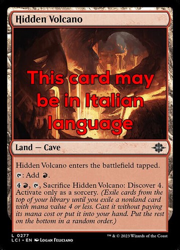 Mtg hidden volcano foil exc - volcano,