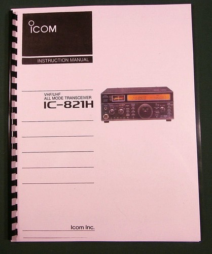 Icom 821h manuale - icom, ic-821h