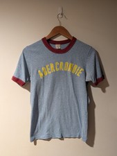 T-shirt vintage anni 90 Abercrombie & Fitch logo scritto blu piccolo suoneria