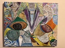 Dipinto ad olio psichedelico