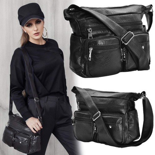 Borsa pelle multitasche - , grande