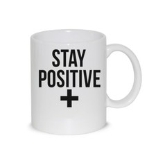 Tazza In Ceramica Thè / Latte Mug Stay Positive - Idea Regalo