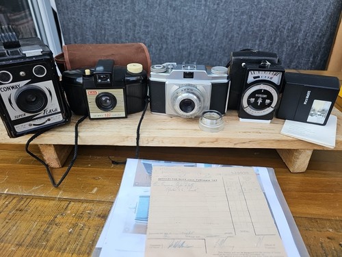 Pacchetto fotocamera vintage - pacchetto,
