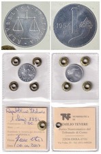 REPUBBLICA ITALIANA 1 lira 1954 FDC PERIZIATA