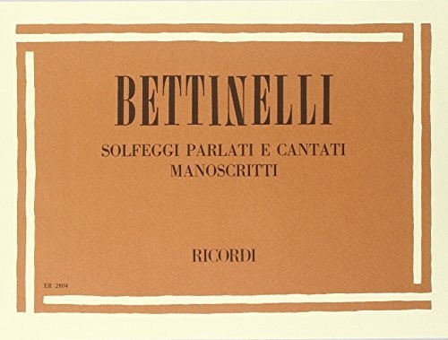 Bettinelli solfeggi parlati - -,