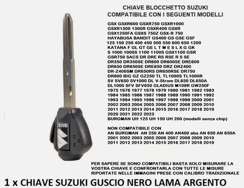 Chiave nera vuota suzuki - suzuki, gs