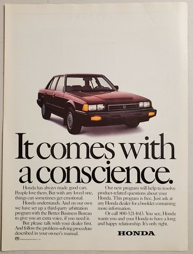 Pubblicità stampa auto honda - pubblicità,