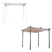 GAZEBO METALLO TELO RETRATTILE