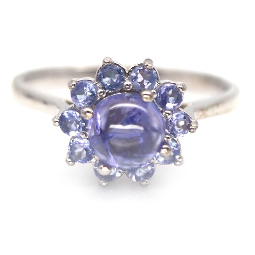 Anello tanzanite blu argento - tanzanite,