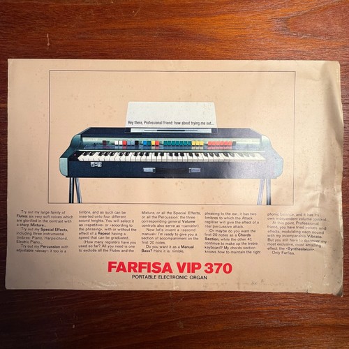 Vintage farfisa vip - vintage, vip-370