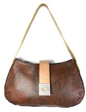 Etro Borsa Leather Borsa A Spalla Monogramma Pelle