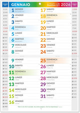 Calendario 2026 Da Muro Tipo