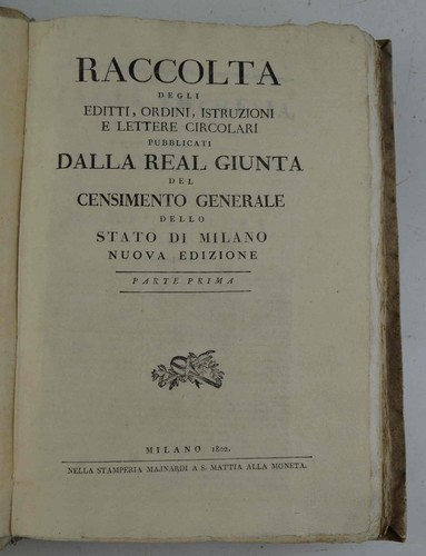 Raccolta degli editti - ,, ordini