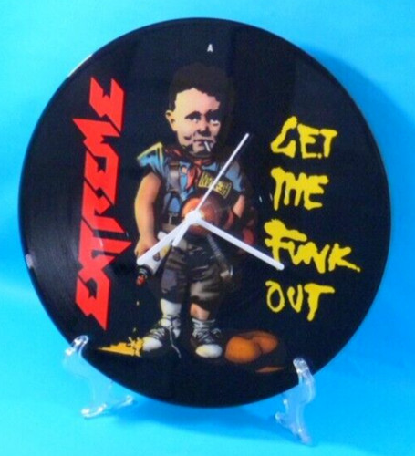 Extreme clock upcycled vinyl - extreme,