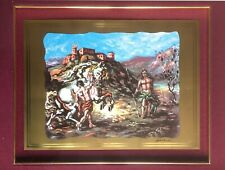 Giorgio De Chirico, "Il palafreniere". Serigrafia su ottone, anni '70. 