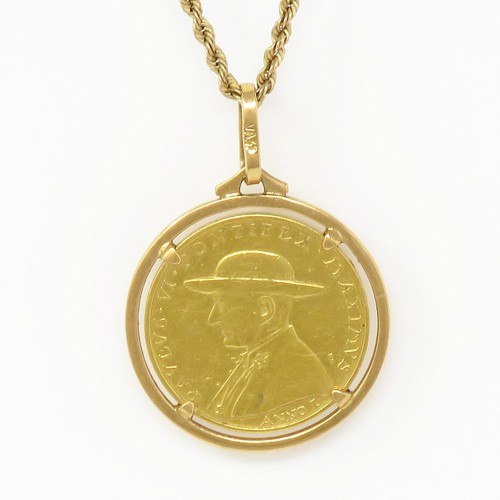 Collana medaglia moneta oro