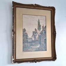 Quadro acquerello edoardiano