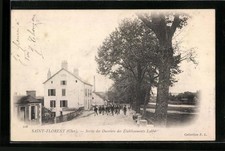 CPA Saint-Florent, Sortie des Ouvriers des Établissements Labbé 