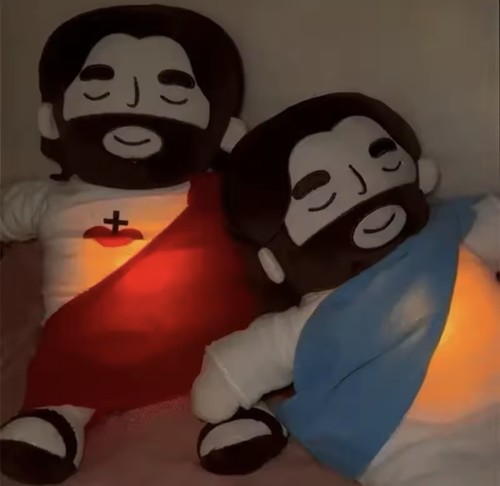 Peluche gesù 40cm con effetto - peluche,