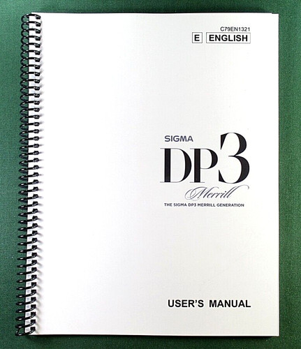 Sigma dp3 merrill - dp3, manuale
