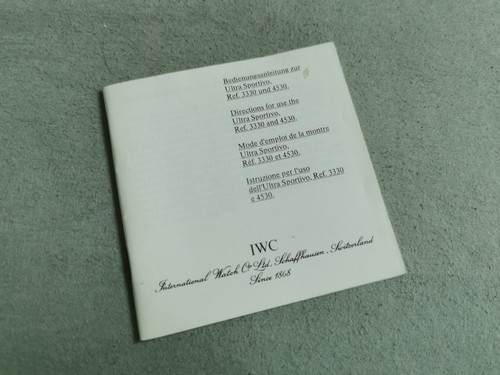 Iwc vintage booklet - iwc,