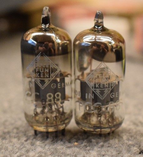 Telefunken pcc88 7dj8 - tubi, x2