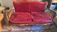 Divanetto 2 posti in velluto bordeaux