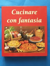 CUCINARE CON FANTASIA libro ricettario raccoglitore con schede 