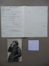 Autografo Odoardo Spadaro Lettera 1924 Firenze Venturini Attore Chansonnier Foto
