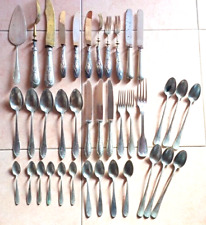 38 Posate Alpacca misti , Solingen arg 800 , pezzi di ricambio