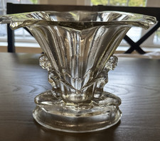 Antica scultura vaso dama ragazza donna nudo vetro art deco Glassunstler