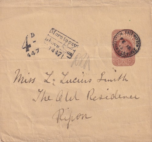 Affrancatura dovuta 1913 - gb,