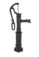 Pompa d'acqua per fontana in ghisa massiccia in stile antico a leva manovella