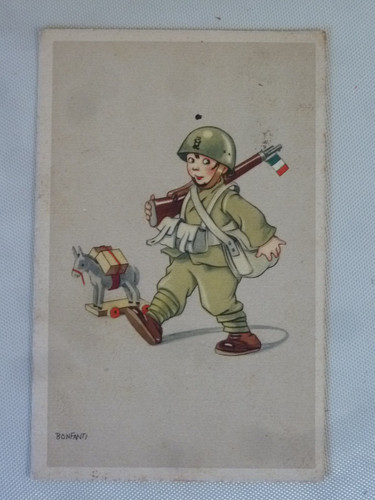 Cartolina illustrata bimbo - illustrata,