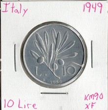 Coin Italy 10 Lire 1949 KM90