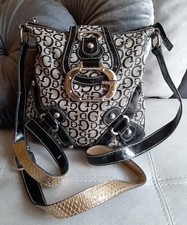 Borsa Guess vintage monogramma borchie metallo tracolla