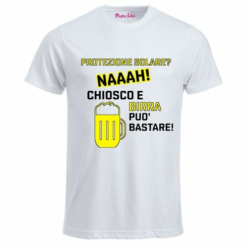 Shirt bianca uomo scritta - bianca,